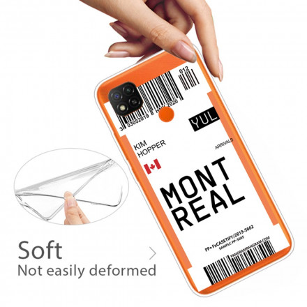 Xiaomi Redmi 9C Boarding Pass to Montreal Case