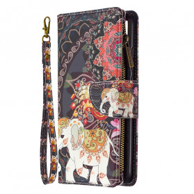 Xiaomi Redmi 9C Elephant vetoketju Pocket Case