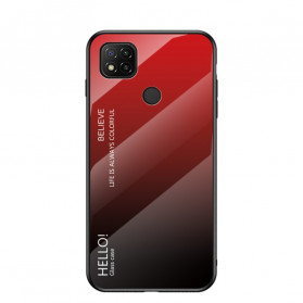 Xiaomi Redmi 9C karkaistu lasi Case Hello