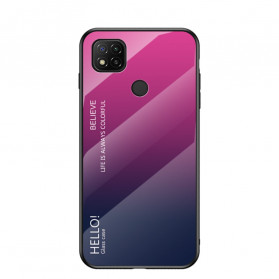 Xiaomi Redmi 9C karkaistu lasi Case Hello