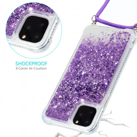 iPhone 11 Pro Max Glitter & Cord Case