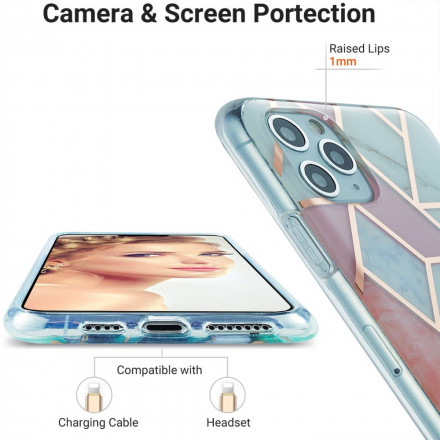 iPhone 11 Pro Max silikoni tapauksessa Marble Geometry