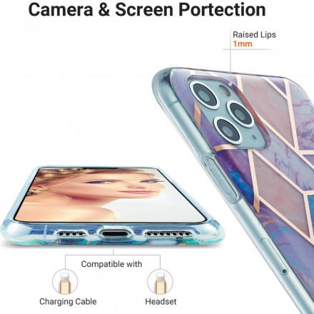 iPhone 11 Pro Max silikoni tapauksessa Marble Geometry