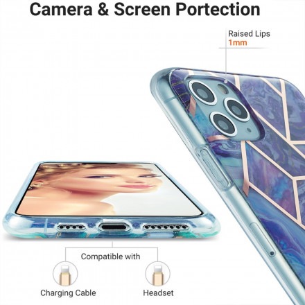 iPhone 11 Pro Max silikoni tapauksessa Marble Geometry