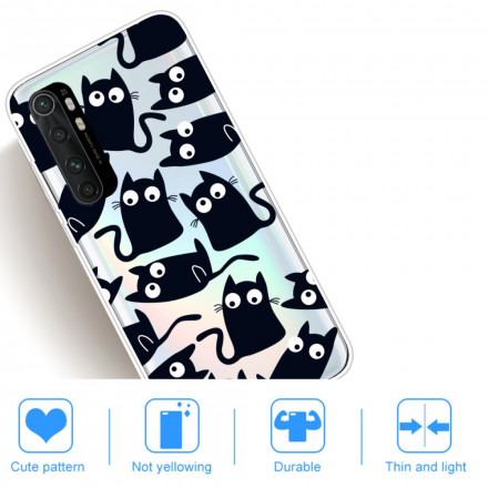 Xiaomi Mi Note 10 Lite Case Musta kissat