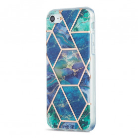 Kotelo iPhone SE 2 / 8 / 7 Silikoni Marble Geometriaa