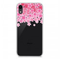 iPhone XR Vaaleanpunainen kukkasuojakuori

