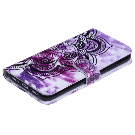 iPhone XR kotelo Mandala violetti