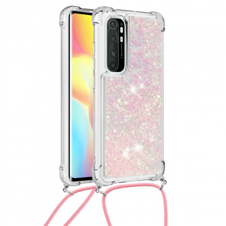 Xiaomi Mi Note 10 Lite Case Glitter ja johto