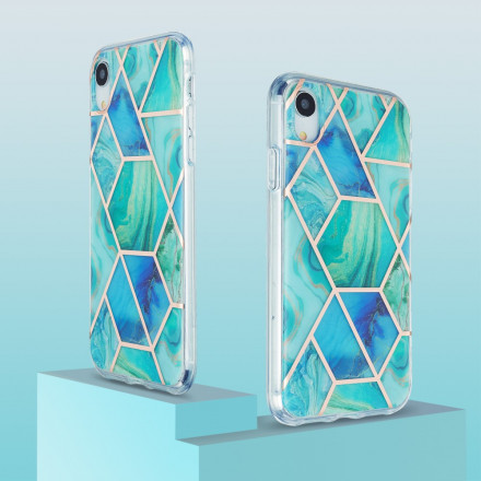 iPhone XR Kotelo Geometrinen Flashy marmori