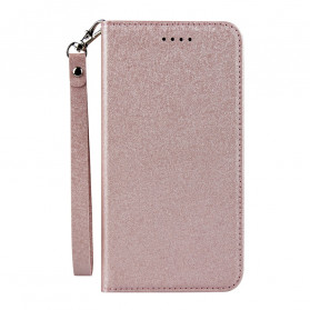 Flip Cover iPhone XS Max Style pehmeä nahka hihnalla