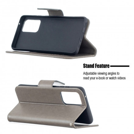 Kotelo Samsung Galaxy A52 4G / A52 5G Perhosia lennossa hihnalla