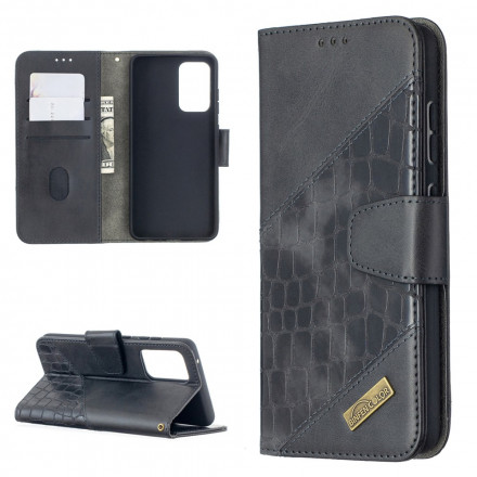 Kotelo Samsung Galaxy A52 4G / A52 5G Crocodile Skin Effect Classic Kotelo Samsung Galaxy A52 4G / A52 5G Krokotiili Skin Effect