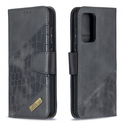 Kotelo Samsung Galaxy A52 4G / A52 5G Crocodile Skin Effect Classic Kotelo Samsung Galaxy A52 4G / A52 5G Krokotiili Skin Effect