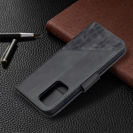 Kotelo Samsung Galaxy A52 4G / A52 5G Crocodile Skin Effect Classic Kotelo Samsung Galaxy A52 4G / A52 5G Krokotiili Skin Effect