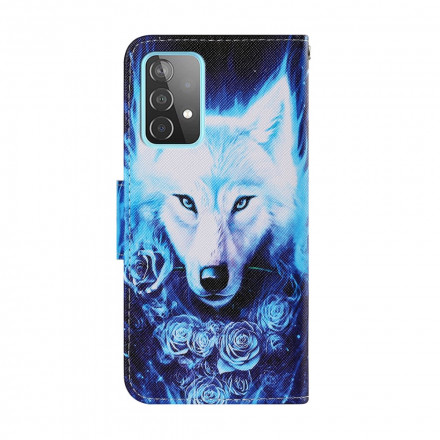 Samsung Galaxy A52 4G / A52 5G Case Wolf Valkoinen