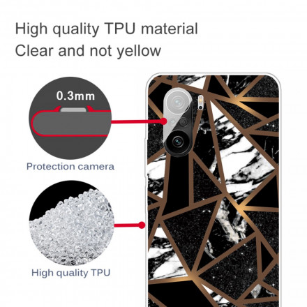 Poco F3 geometrinen marmorikuori