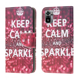 Xiaomi Redmi Note 10 / Note 10s Keep Calm ja Sparkle Case