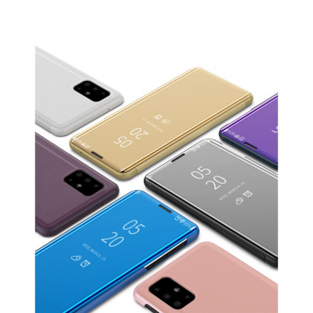 Näytä kansi Samsung Galaxy A71 5G peili ja keinonahkainen nahka