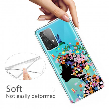 Samsung Galaxy A32 4G Kotelo Kaunis Kukkainen pää
