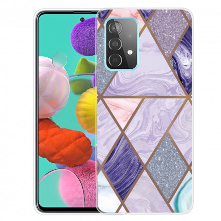 Samsung Galaxy A32 4G Marble Case muuttuva geometrinen