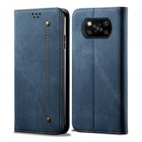 Flip Cover Poco X3 Tekonahka Tekstuuri farkut farkut