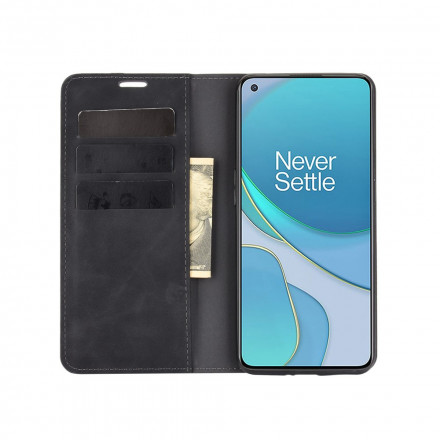 Flip Cover OnePlus 9 Pehmeä nahkatehoste Silkki