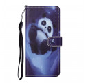 Xiaomi Redmi Note 10 Pro Panda Space Strap kotelo