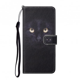 Xiaomi Redmi Note 10 Pro Musta kissa silmä hihna tapauksessa