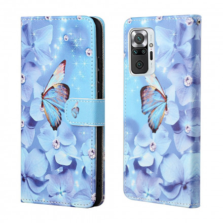 Xiaomi Redmi Note 10 Pro Diamond Butterfly hihna tapauksessa
