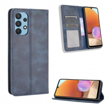 Flip Cover Samsung Galaxy A32 4G Nahkatehoste Vintage Tyylikäs