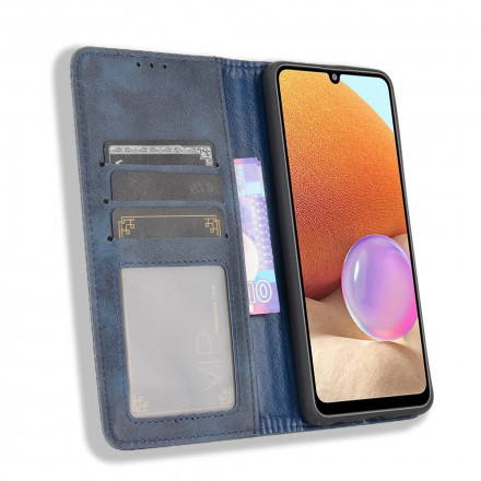 Flip Cover Samsung Galaxy A32 4G Nahkatehoste Vintage Tyylikäs