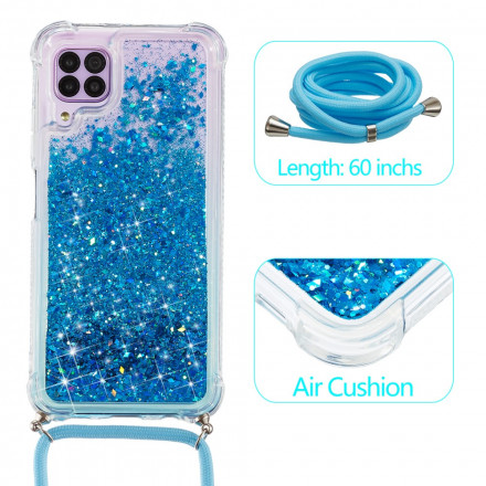 Samsung Galaxy A12 Glitter Kotelo, jossa on kaulanauha Samsung Galaxy A12 Glitter Kotelo, jossa on kaulanauha