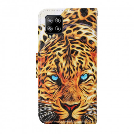 Samsung Galaxy A12 Tiger Case hihnalla
