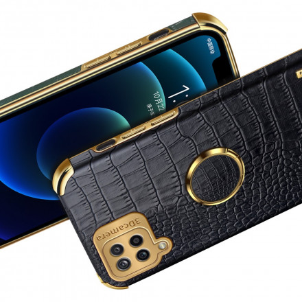 Samsung Galaxy A12 keinonahkakotelo, jossa on rengastuki