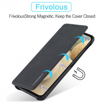 Flip Cover Samsung Galaxy A12 LC.IMEEKE Nahka Effect