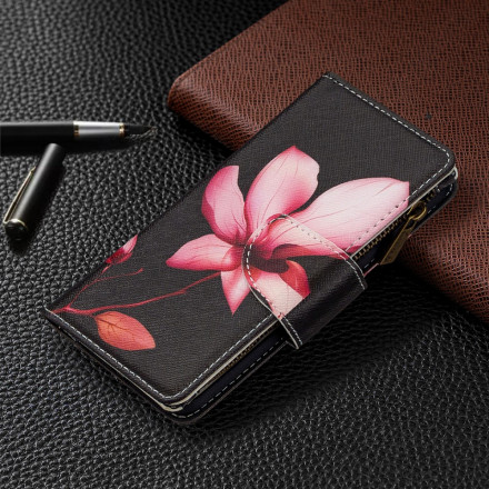 Xiaomi Mi Note 10 / Note 10 Pro Asia vetoketjullinen tasku Flower