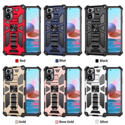 Xiaomi Redmi Note 10 / Note 10s Irrotettava kotelo irrotettavalla jalustalla varustettuna Xiaomi Redmi Note 10 / Note 10s Irrotettava kotelo irrotettavalla jalustalla varustettuna