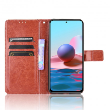 Xiaomi Redmi Note 10 / Note 10s Faux kiiltävä nahkakotelo