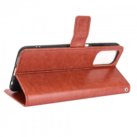 Xiaomi Redmi Note 10 / Note 10s Faux kiiltävä nahkakotelo