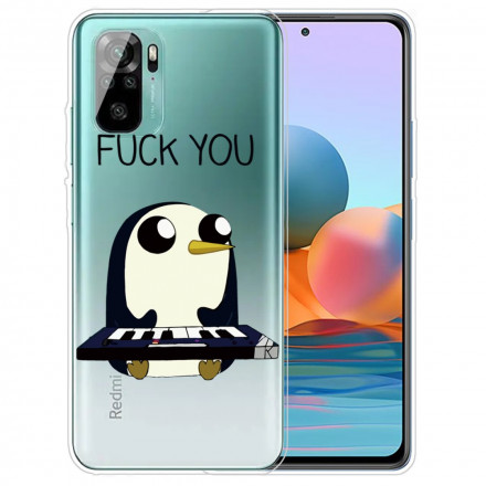 Xiaomi Redmi Note 10 / Note 10s Kotelo Penguin Fuck you