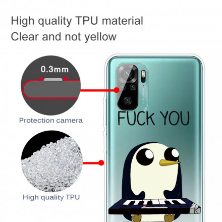 Xiaomi Redmi Note 10 / Note 10s Kotelo Penguin Fuck you