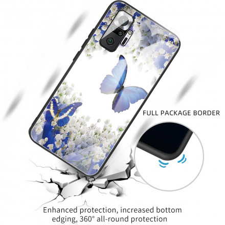 Xiaomi Redmi Note 10 Pro Case karkaistu lasi Butterfly Design