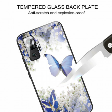 Xiaomi Redmi Note 10 Pro Case karkaistu lasi Butterfly Design