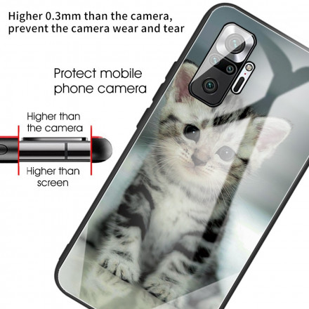 Xiaomi Redmi Note 10 Pro Case karkaistu lasi Kitten