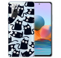 Xiaomi Redmi Note 10 Pro Case useita mustia kissoja