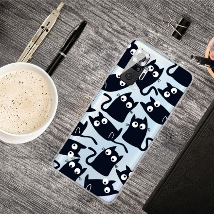 Xiaomi Redmi Note 10 Pro Case useita mustia kissoja