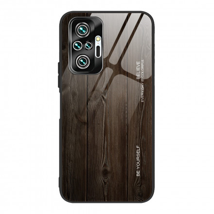 Xiaomi Redmi Note 10 Pro Case karkaistu lasi Design Wood