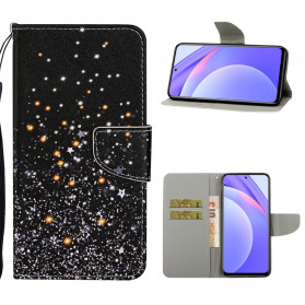 Xiaomi Mi 10T Lite 5G / Redmi Note 9 Pro 5G Tähti ja Glitter Kotelo hihnalla