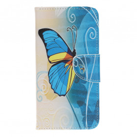 Xiaomi Mi 11 Lite / Lite 5G Butterfly Case sininen ja keltainen